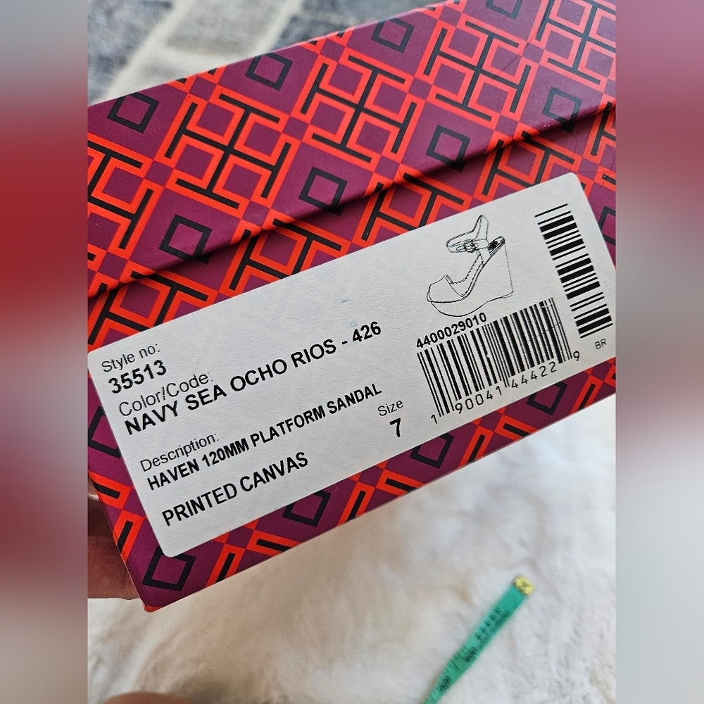 Tory Burch Haven Printed Canvas Platform Sandal - Picture 7 of 7